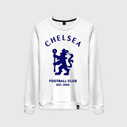 Свитшот хлопковый женский Chelsea Est. 1905, цвет: белый