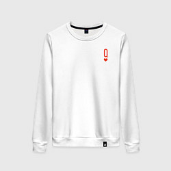 Свитшот хлопковый женский Queen Kaguya, цвет: белый