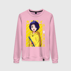 Свитшот хлопковый женский Приоритет чудо-яйца, цвет: светло-розовый
