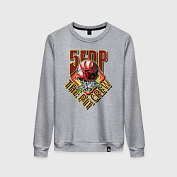 Свитшот хлопковый женский 5FDP The Pit Crew, цвет: меланж