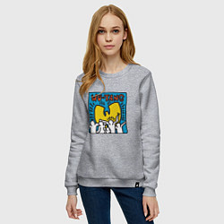 Свитшот хлопковый женский Wu-Tang People, цвет: меланж — фото 2