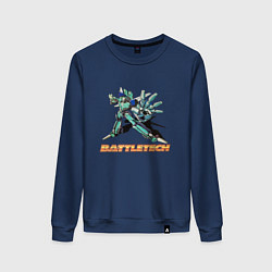 Свитшот хлопковый женский Battletech Comics, цвет: тёмно-синий