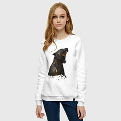 Свитшот хлопковый женский Panther, цвет: белый — фото 2