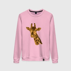 Свитшот хлопковый женский Жираф Жора, цвет: светло-розовый