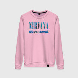 Свитшот хлопковый женский Nirvana Нирвана Рок Rock, цвет: светло-розовый