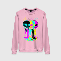 Женский свитшот 4 ЧЕРЕПА SKULLS NEON