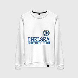 Свитшот хлопковый женский Chelsea FC: Blue цвета белый — фото 1