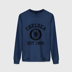 Свитшот хлопковый женский Chelsea 1905, цвет: тёмно-синий