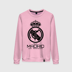 Свитшот хлопковый женский Real Madrid, цвет: светло-розовый