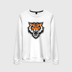 Свитшот хлопковый женский Tigers Team, цвет: белый