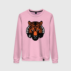 Свитшот хлопковый женский Bad Tiger, цвет: светло-розовый