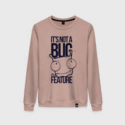 Женский свитшот Человечек с рожками