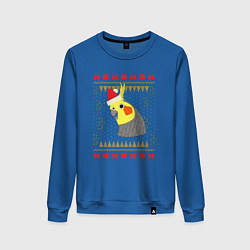 Свитшот хлопковый женский Рождественский свитер Корелла, цвет: синий