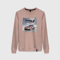 Свитшот хлопковый женский Toyota TMG Racing Team Germany, цвет: пыльно-розовый