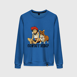 Свитшот хлопковый женский Эйн & Эд, цвет: синий