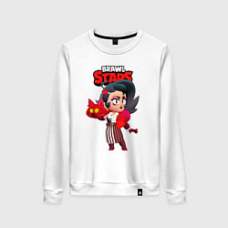 Свитшот хлопковый женский BrawlStars Lola BLACKRED, цвет: белый