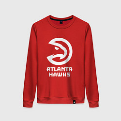 Свитшот хлопковый женский Атланта Хокс, Atlanta Hawks, цвет: красный