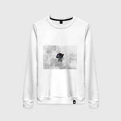 Свитшот хлопковый женский Murder Drones Дроны Убийцы, цвет: белый