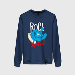 Женский свитшот Blue mittens Rock this xmas