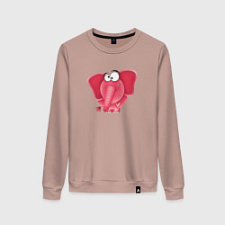 Женский свитшот Розовая слониха Cotton Theme