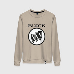 Свитшот хлопковый женский Buick Black and White Logo, цвет: миндальный