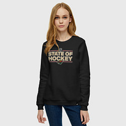 Свитшот хлопковый женский Minnesota Wild NHL Миннесота Уайлд НХЛ, цвет: черный — фото 2