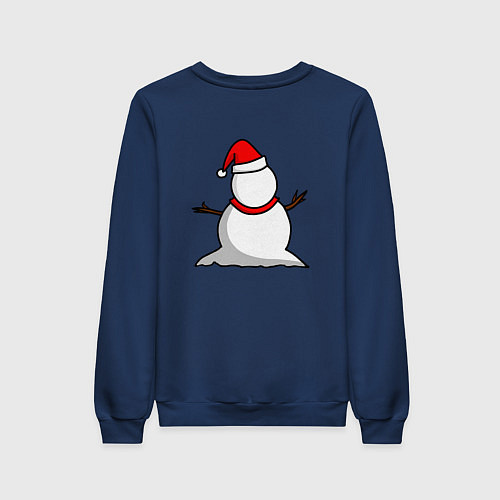 Женский свитшот Двухсторонний снеговик / Тёмно-синий – фото 2