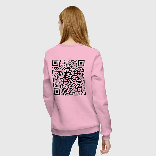 Женский свитшот QR-код Скала Джонсон / Светло-розовый – фото 4
