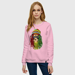 Свитшот хлопковый женский Rasta lioN, цвет: светло-розовый — фото 2