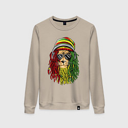 Свитшот хлопковый женский Rasta lioN, цвет: миндальный