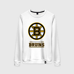 Свитшот хлопковый женский Boston Bruins , Бостон Брюинз, цвет: белый