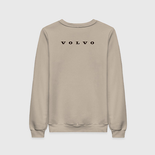 Женский свитшот VOLVO чёрный логотип / Миндальный – фото 2