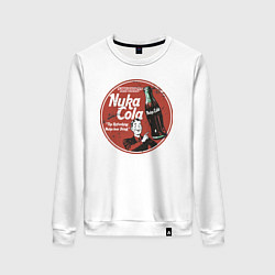 Свитшот хлопковый женский Nuka Cola Ice Cold Retro, цвет: белый