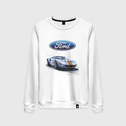 Свитшот хлопковый женский Ford Motorsport, цвет: белый