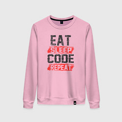 Женский свитшот EAT SLEEP CODE REPEAT