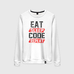 Женский свитшот EAT SLEEP CODE REPEAT