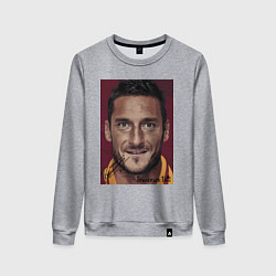 Свитшот хлопковый женский Francesco Totti Roma Italy, цвет: меланж