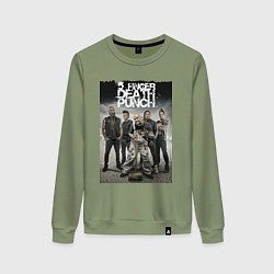 Свитшот хлопковый женский Five Finger Death Punch!, цвет: авокадо