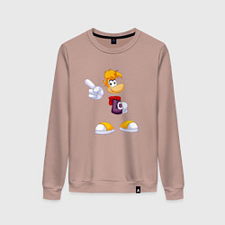 Свитшот хлопковый женский Rayman Legends gamer, цвет: пыльно-розовый