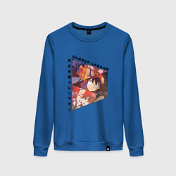 Свитшот хлопковый женский Tengen Toppa Gurren Lagann, Камина, Йоко Литтнер и, цвет: синий