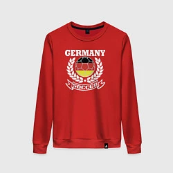 Свитшот хлопковый женский Футбол Германия, цвет: красный