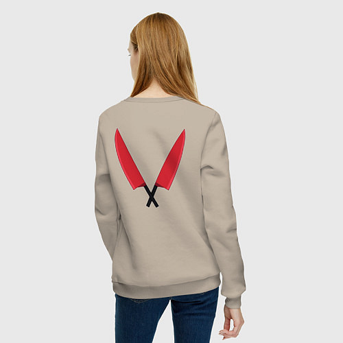 Женский свитшот Кросс Санс Из UnderVers X-Tale / Миндальный – фото 4
