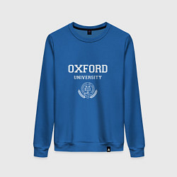 Свитшот хлопковый женский University of Oxford - Великобритания, цвет: синий