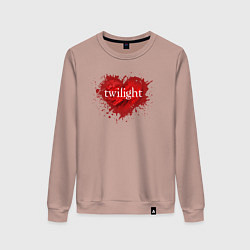 Свитшот хлопковый женский Vampire Heart, цвет: пыльно-розовый