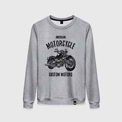 Свитшот хлопковый женский American Motorcycle, цвет: меланж