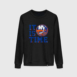 Женский свитшот It Is New York Islanders Time Нью Йорк Айлендерс