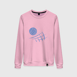 Свитшот хлопковый женский Volleyball Block, цвет: светло-розовый