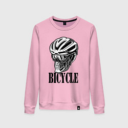 Свитшот хлопковый женский Bicycle Skull, цвет: светло-розовый