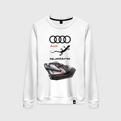 Свитшот хлопковый женский Audi quattro Concept Design, цвет: белый