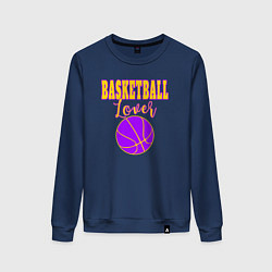 Свитшот хлопковый женский Basketball Lover, цвет: тёмно-синий